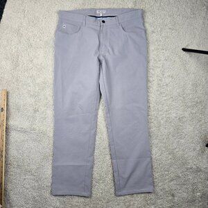 Peter Millar Performance Pants, 35x32 (34x28) Gray Sport Crown Golf Preppy USA